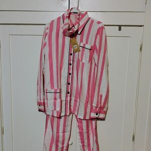Patiini Pink and White Striped Pajamas